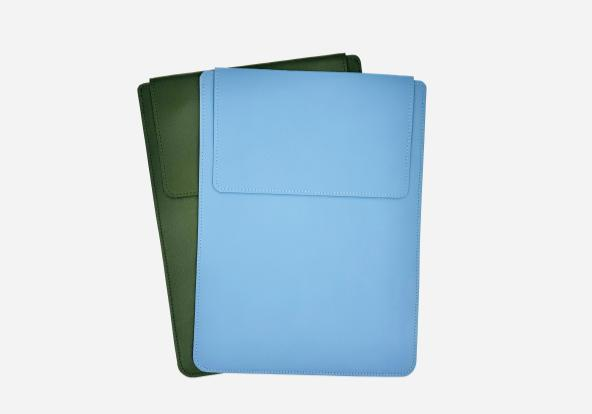 PVC leather Flat laptop bag with flap